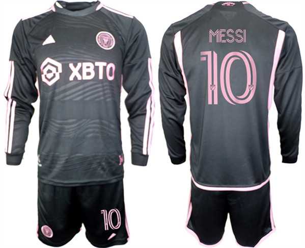 Men's Inter Miami CF #10 Lionel Messi 2023-24 Black Away Soccer Jersey Suit,We sell and wholesale Men's Inter Miami CF #10 Lionel Messi 2023-24 Black Away Soccer Jersey Suit on line form chian!